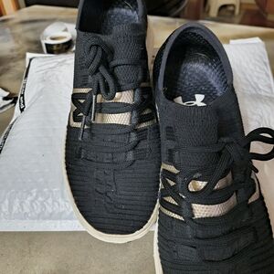 Under Armour Black and Tan Sneakers